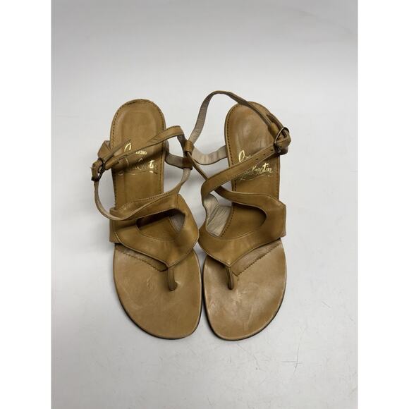 Christian Louboutin Ankle Strap Sandals Light Brown 36.5 /US 6 - Picture 4 of 16